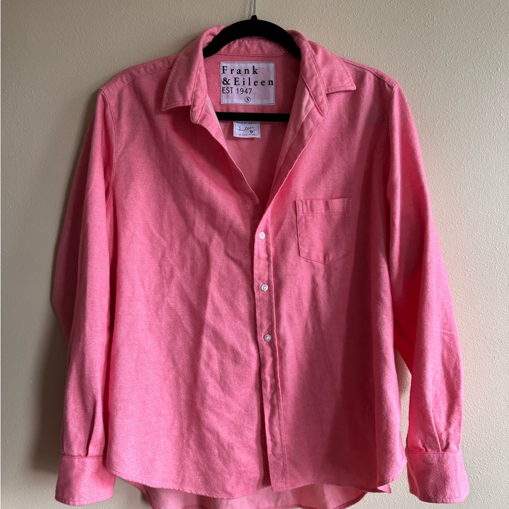 Frank & Eileen Pink Herringbone Flannel Shirt